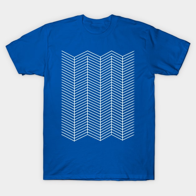 Blue Herringbone 1 T-Shirt by lucybrownlane